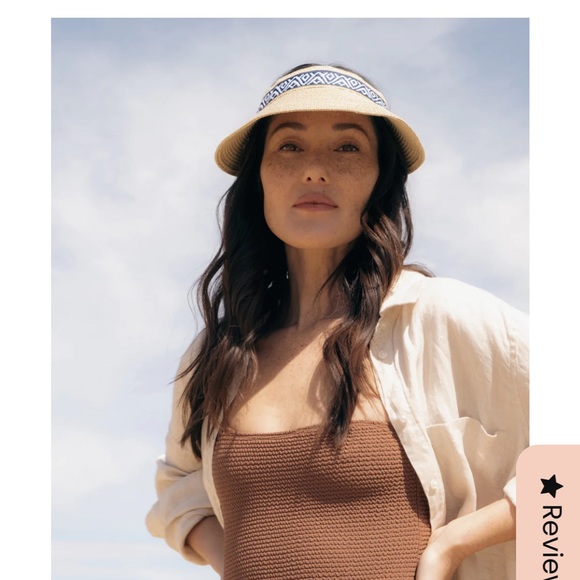 New Sea and Grass Visor with Ribbon. Fabfitfun - Picture 4 of 4